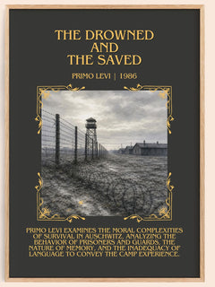 The Drowned and the Saved Minimalist Book Poster by Primo Levi – book poster