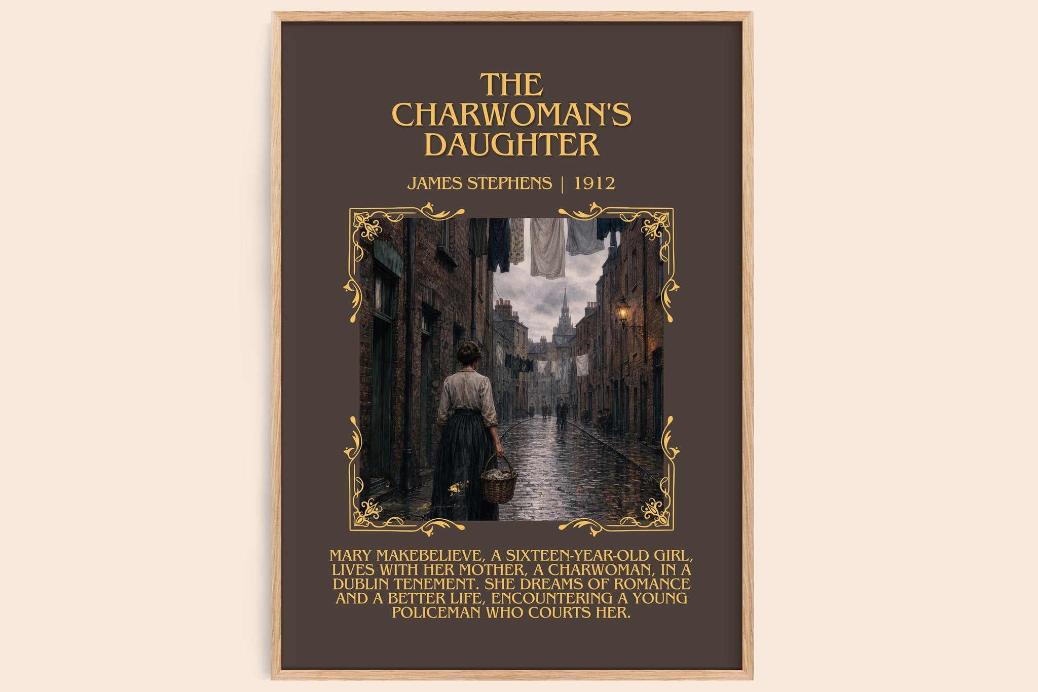 The Charwoman's Daughter Minimalist Book Poster by James Stephens