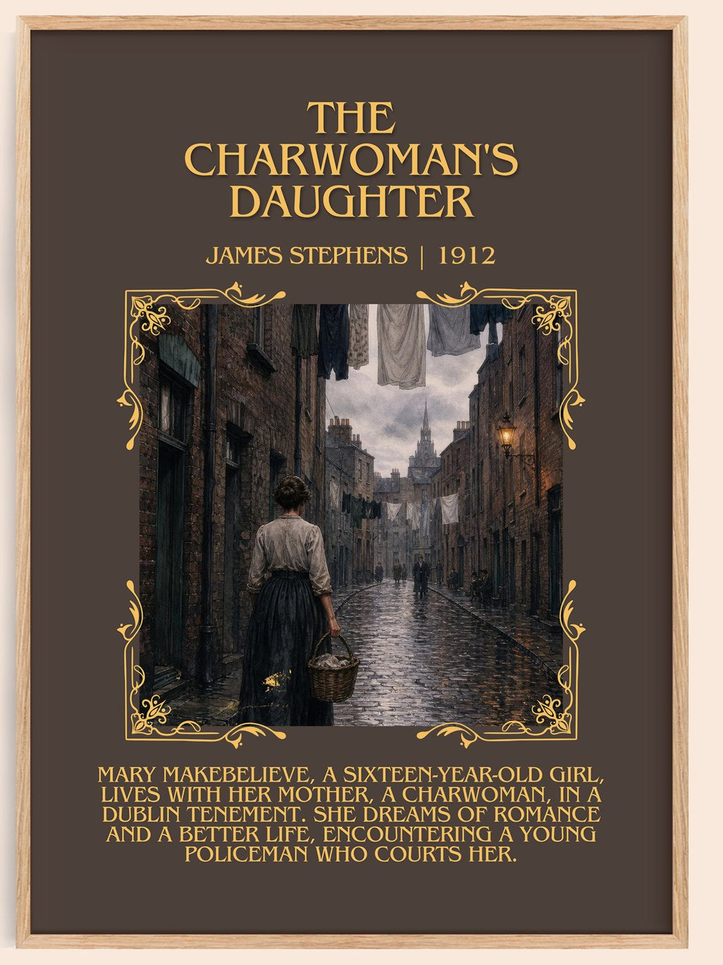 The Charwoman's Daughter Minimalist Book Poster by James Stephens – book poster