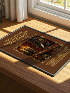 The Poems Of John Wilmot, Earl Of Rochester Minimalist Book Poster by John Wilmot – print on a sunlit desk