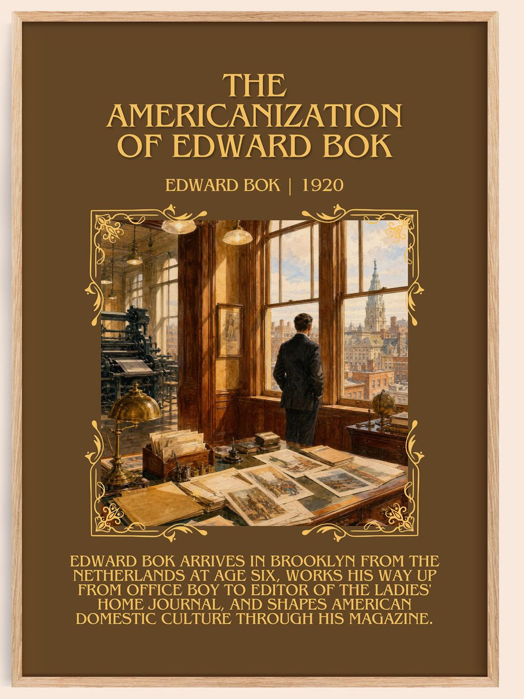 The Americanization of Edward Bok Minimalist Book Poster by Edward Bok – book poster