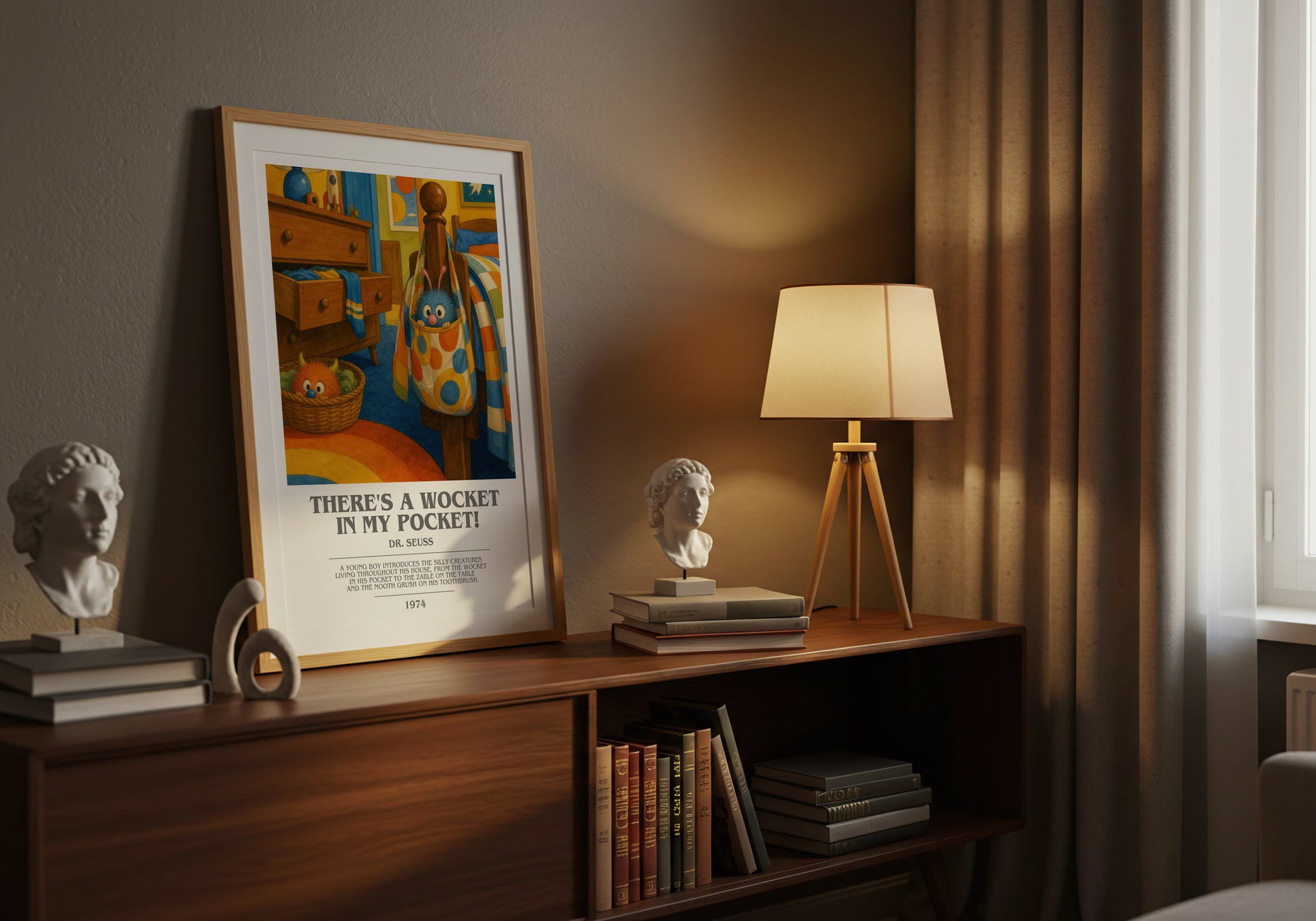 There'S A Wocket In My Pocket! bookish book poster framed on wall – childrens wall art