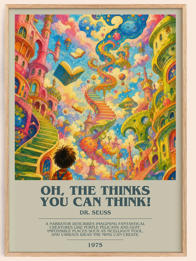 Oh, The Thinks You Can Think! Bookish Wall Art by Dr. Seuss