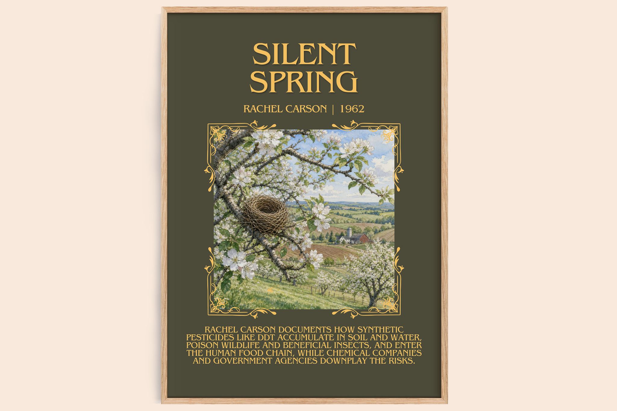 Silent Spring Minimalist Book Poster by Rachel Carson