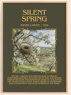 Silent Spring Minimalist Book Poster by Rachel Carson – book poster