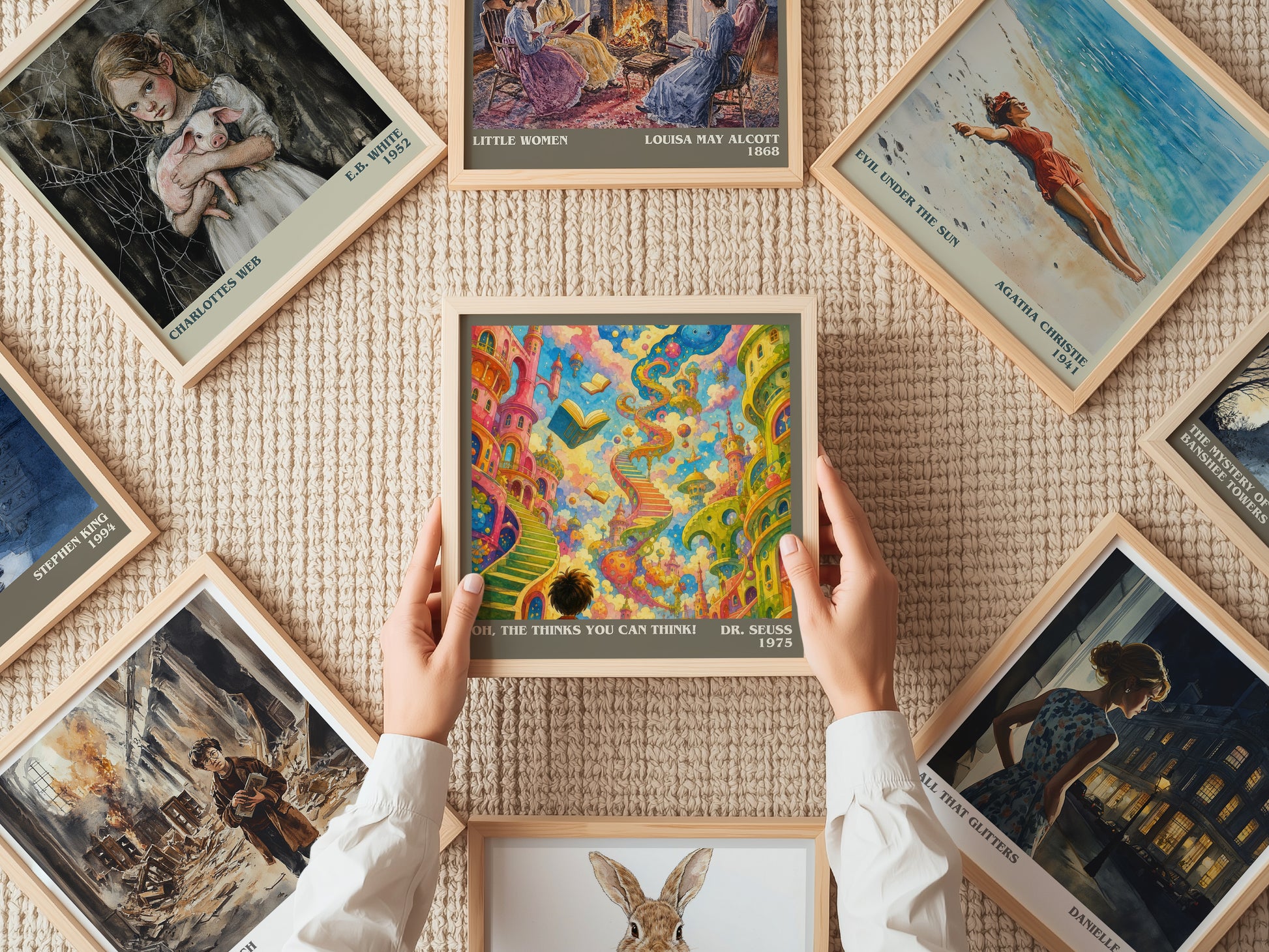 Oh, The Thinks You Can Think! literary book poster framed on wall – childrens wall art