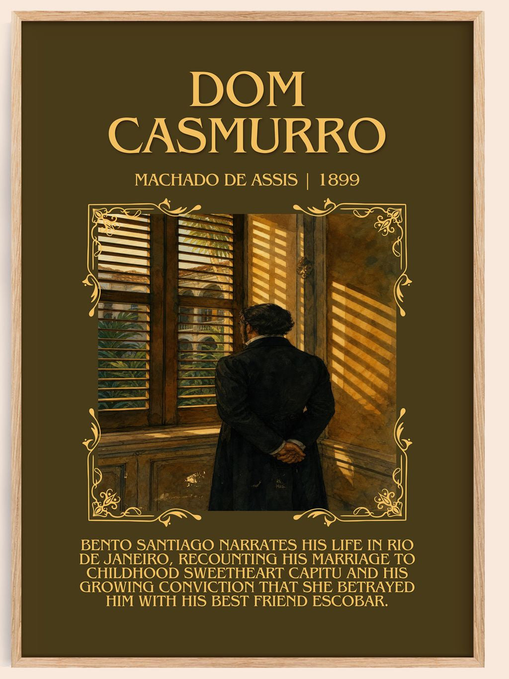 Dom Casmurro Minimalist Book Poster by Machado de Assis – book poster