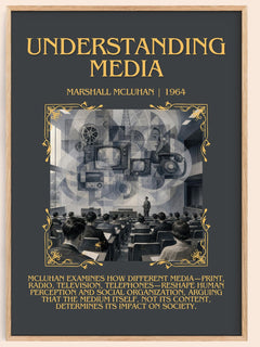 Understanding Media Minimalist Book Poster by Marshall McLuhan – book poster