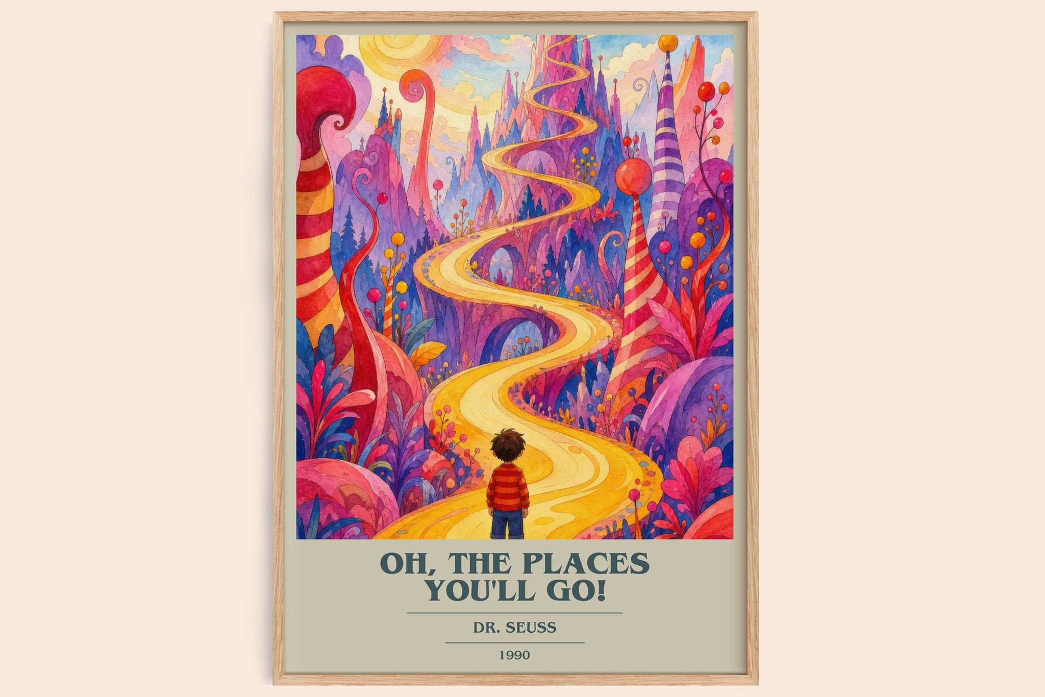 Oh, The Places You'Ll Go! Book Cover Poster by Dr. Seuss