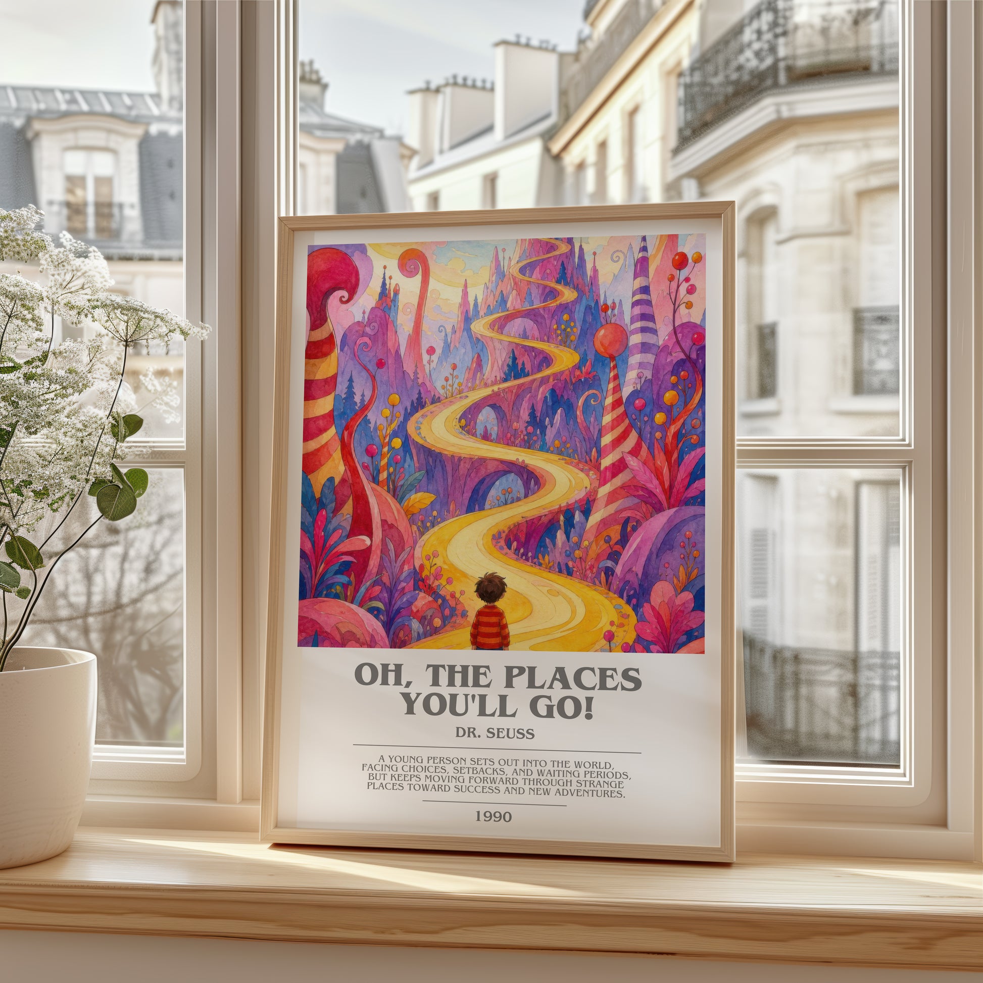 Oh, The Places You'Ll Go! bookish poster colour and style options – Dr. Seuss book art