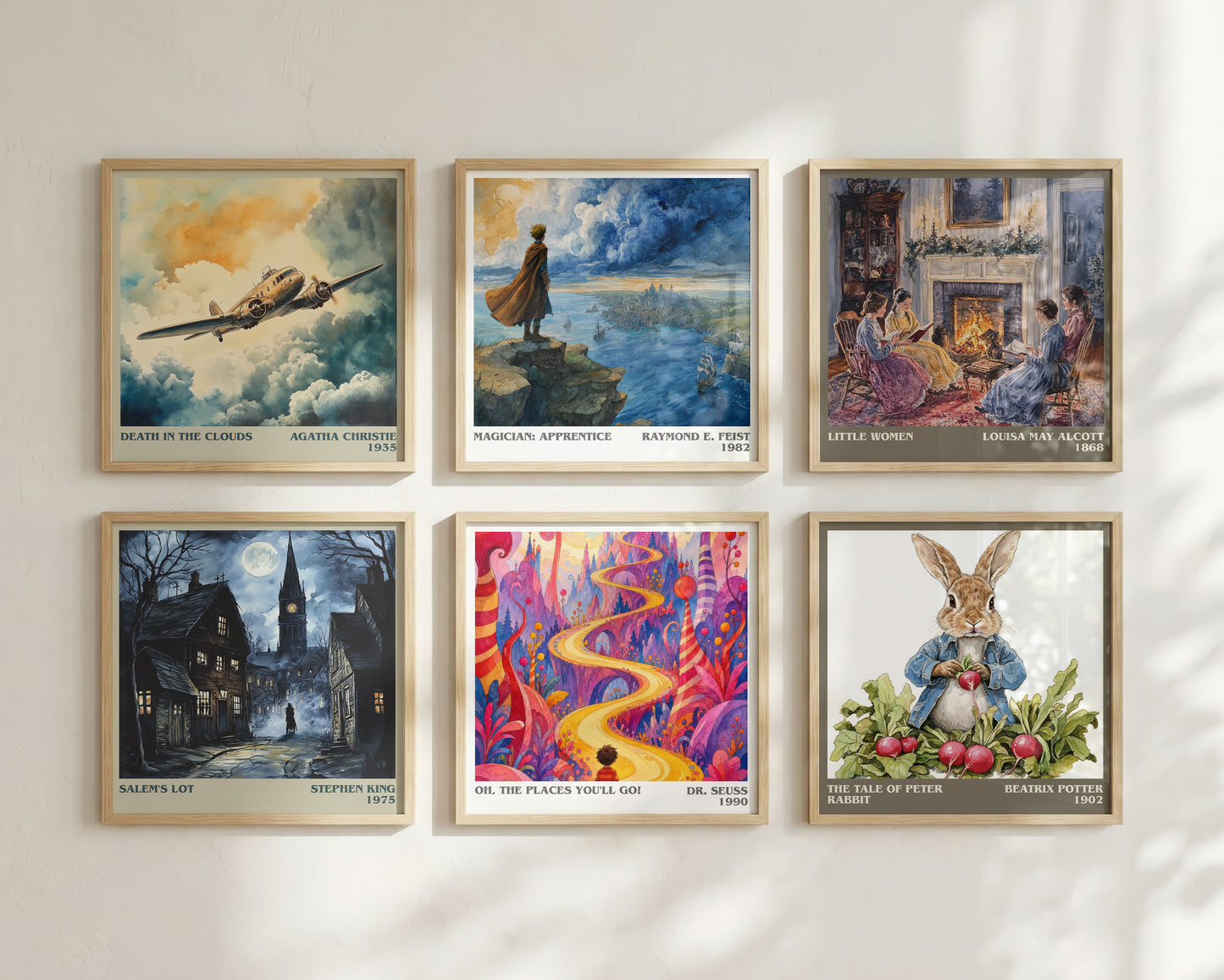 Oh, The Places You'Ll Go! literary print framed by window – literary home decor
