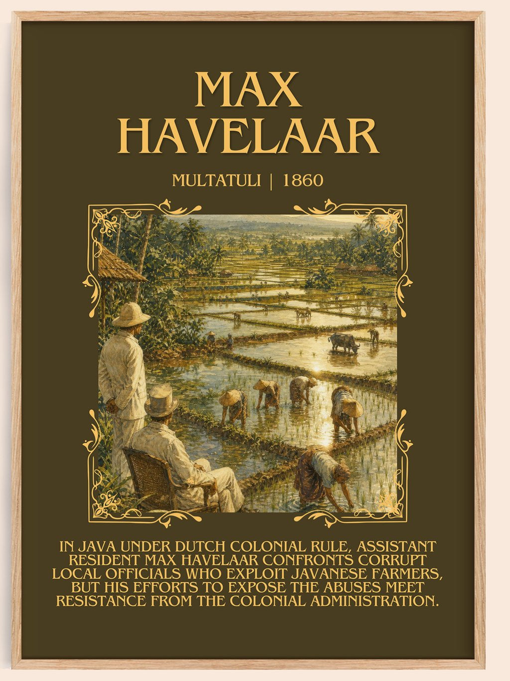 Max Havelaar Minimalist Book Poster by Multatuli – book poster