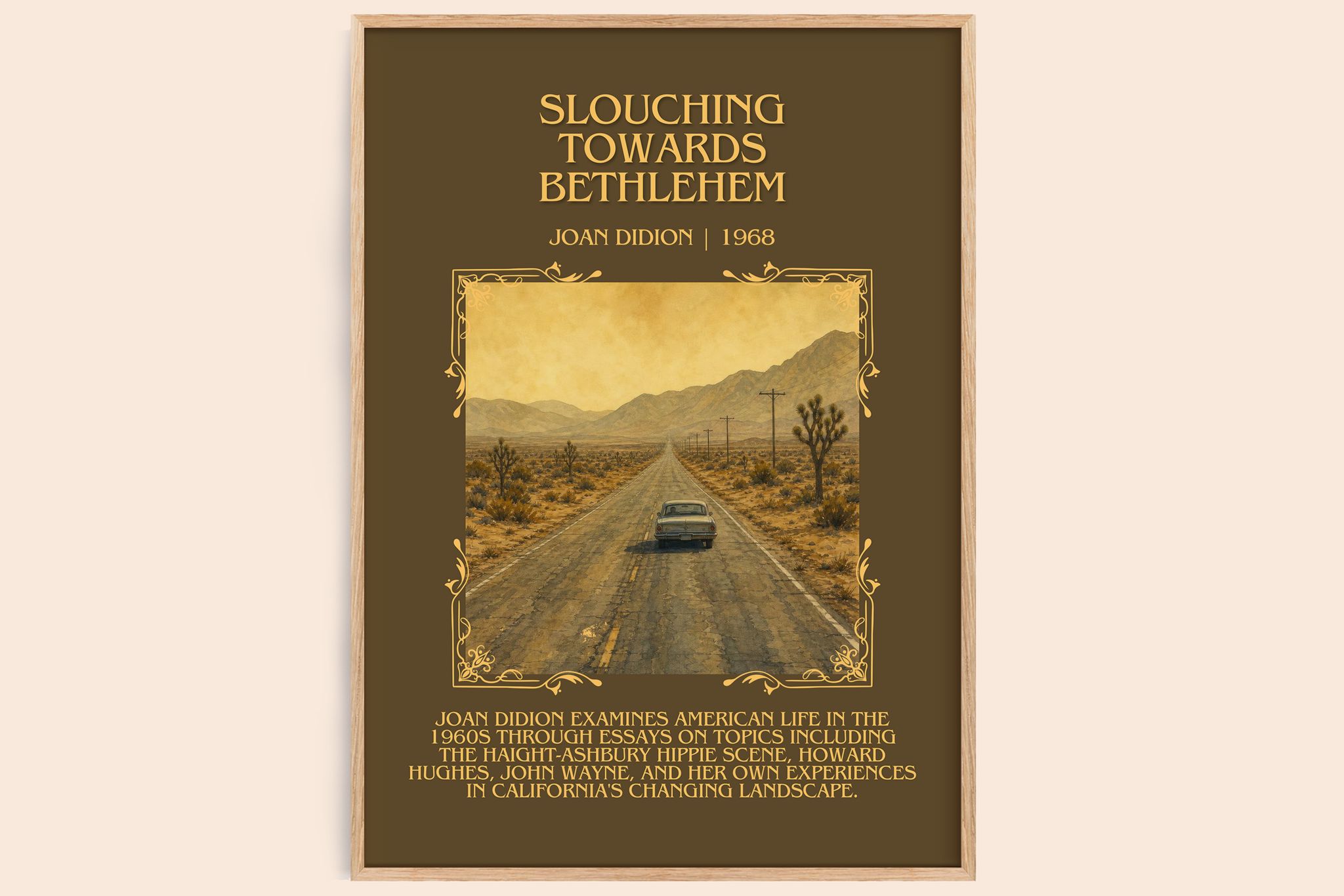 Slouching Towards Bethlehem Minimalist Book Poster by Joan Didion