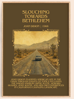 Slouching Towards Bethlehem Minimalist Book Poster by Joan Didion – book poster