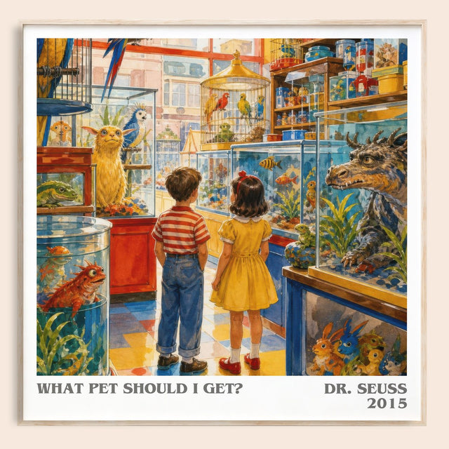 What Pet Should I Get? Literary Art Print by Dr. Seuss
