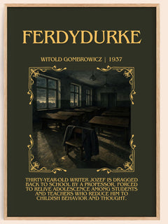 Ferdydurke Minimalist Book Poster by Witold Gombrowicz – book poster