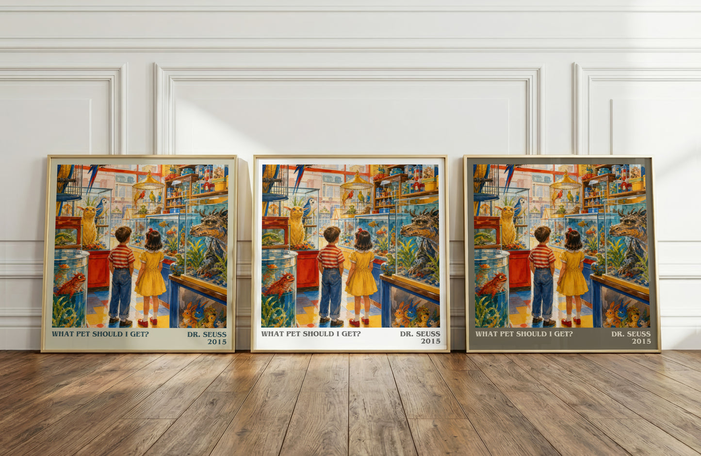 What Pet Should I Get? literary art print colour and style options – Dr. Seuss book art