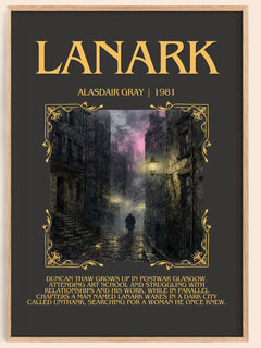 Lanark Minimalist Book Poster by Alasdair Gray – book poster