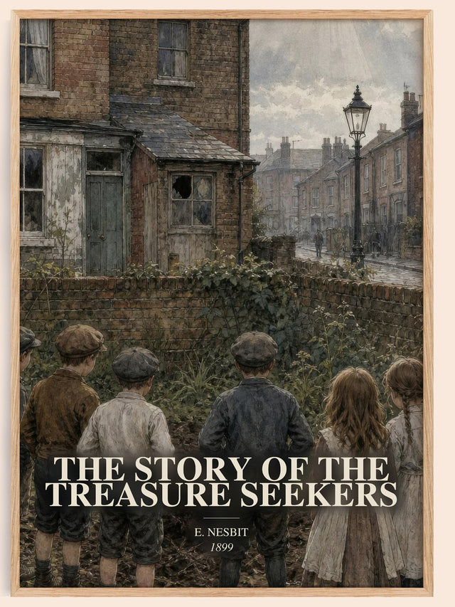 Story Of The Treasure Seekers Book Watercolour Illustration – E.
