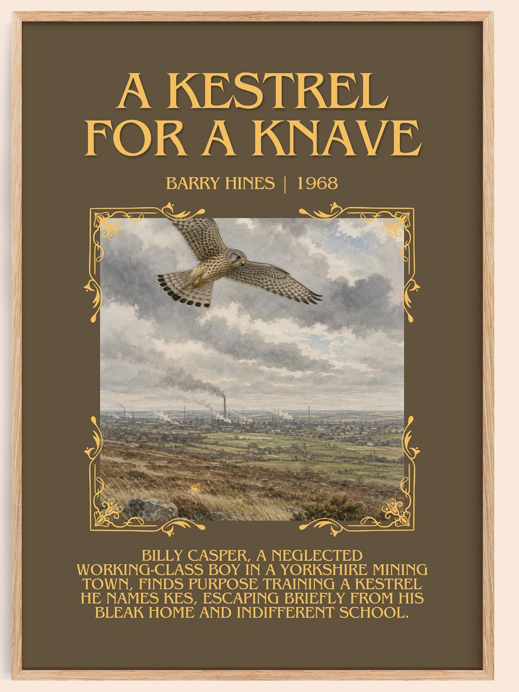 A Kestrel for a Knave Minimalist Book Poster by Barry Hines – book poster