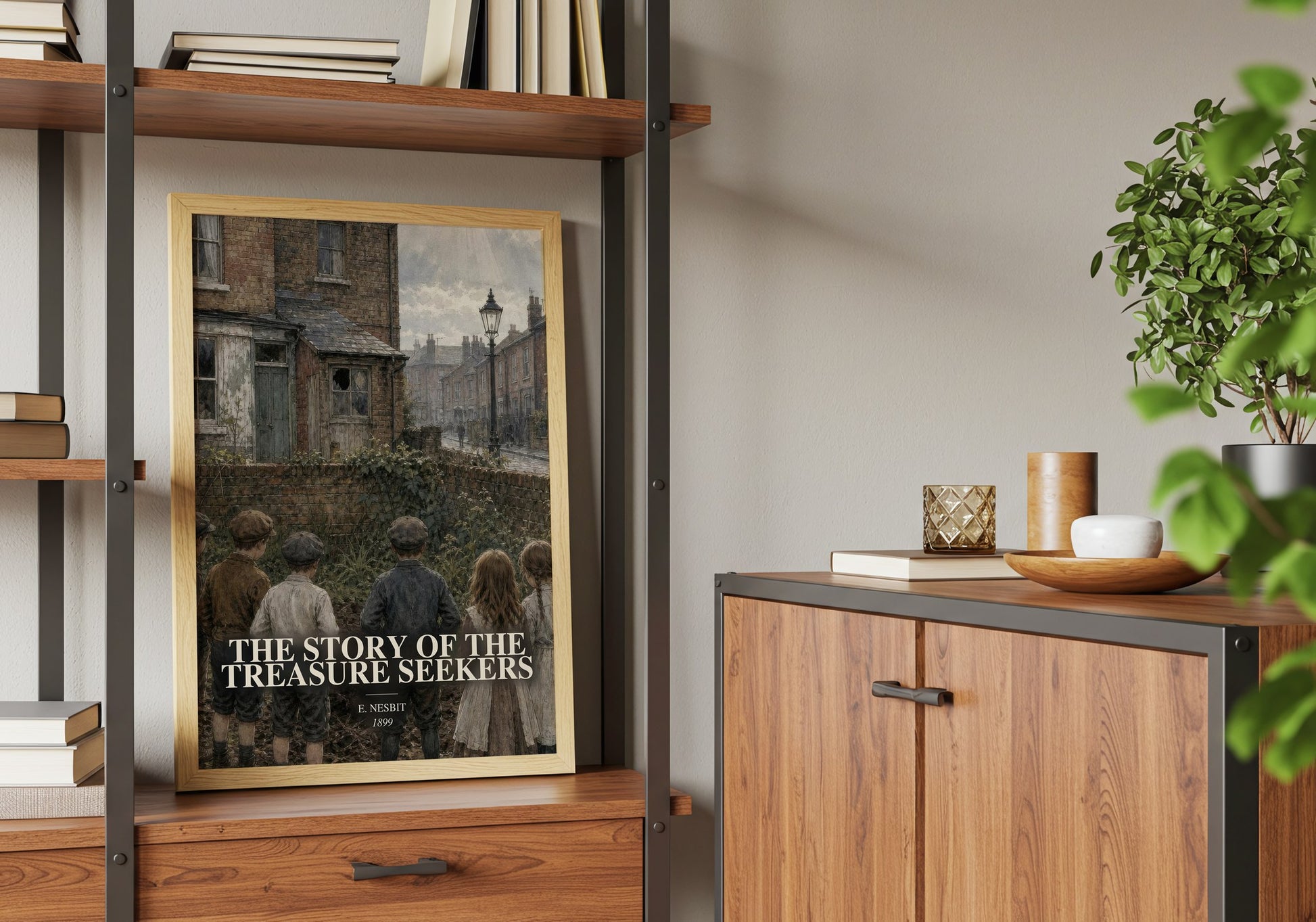 The Story Of The Treasure Seekers book watercolour illustration paper finish options – matte satin gloss