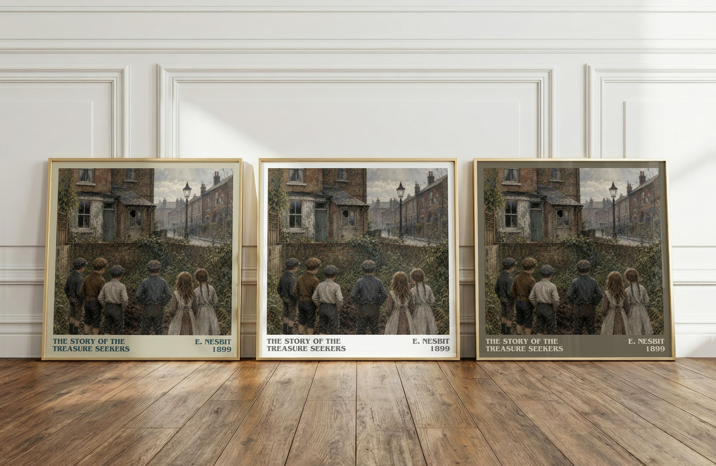 The Story Of The Treasure Seekers literary art print colour and style options – E. Nesbit book art
