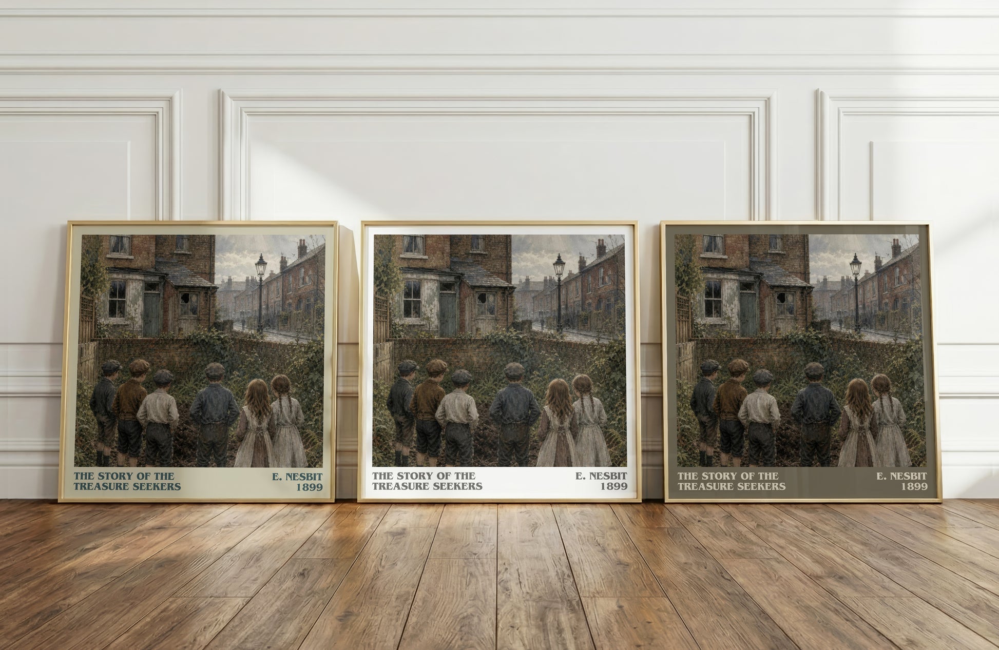 The Story Of The Treasure Seekers literary art print colour and style options – E. Nesbit book art