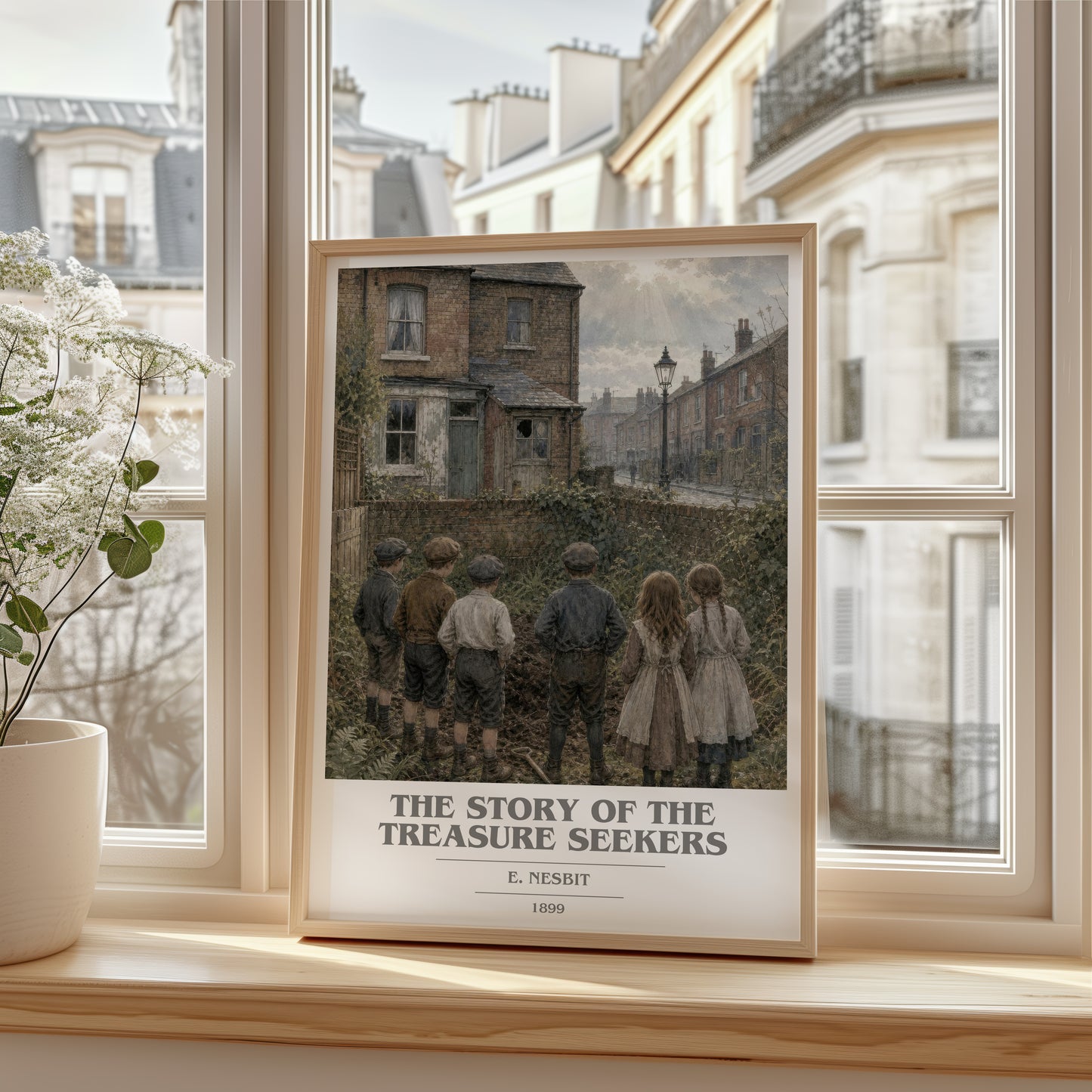 The Story Of The Treasure Seekers book cover poster colour and style options – E. Nesbit book art