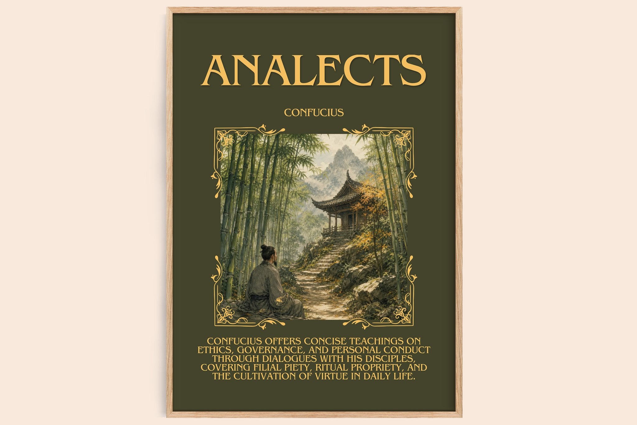 Analects Minimalist Book Poster by Confucius