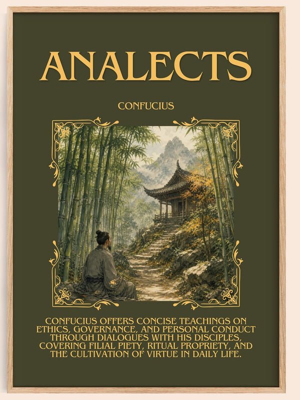 Analects Minimalist Book Poster by Confucius – book poster