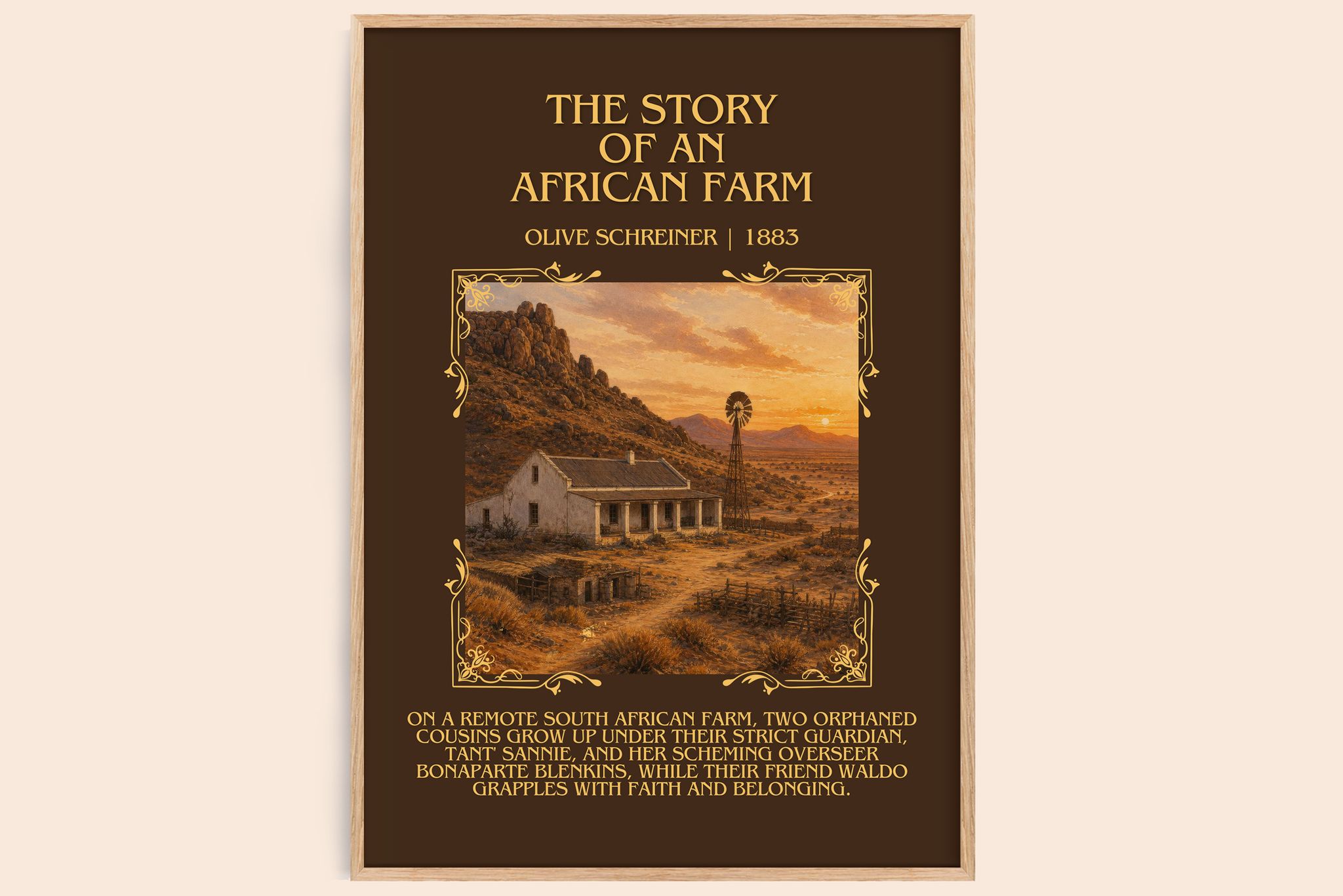 The Story Of An African Farm Minimalist Book Poster by Olive Schreiner
