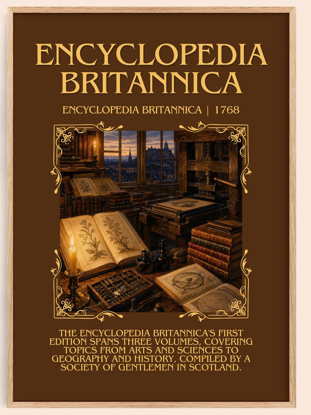 Encyclopedia Britannica Minimalist Book Poster by E. Britannica – book poster