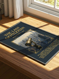 The Last Gentleman Minimalist Book Poster by Walker Percy – print on a sunlit desk