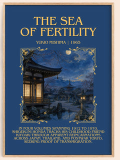 The Sea of Fertility Minimalist Book Poster by Yukio Mishima – book poster