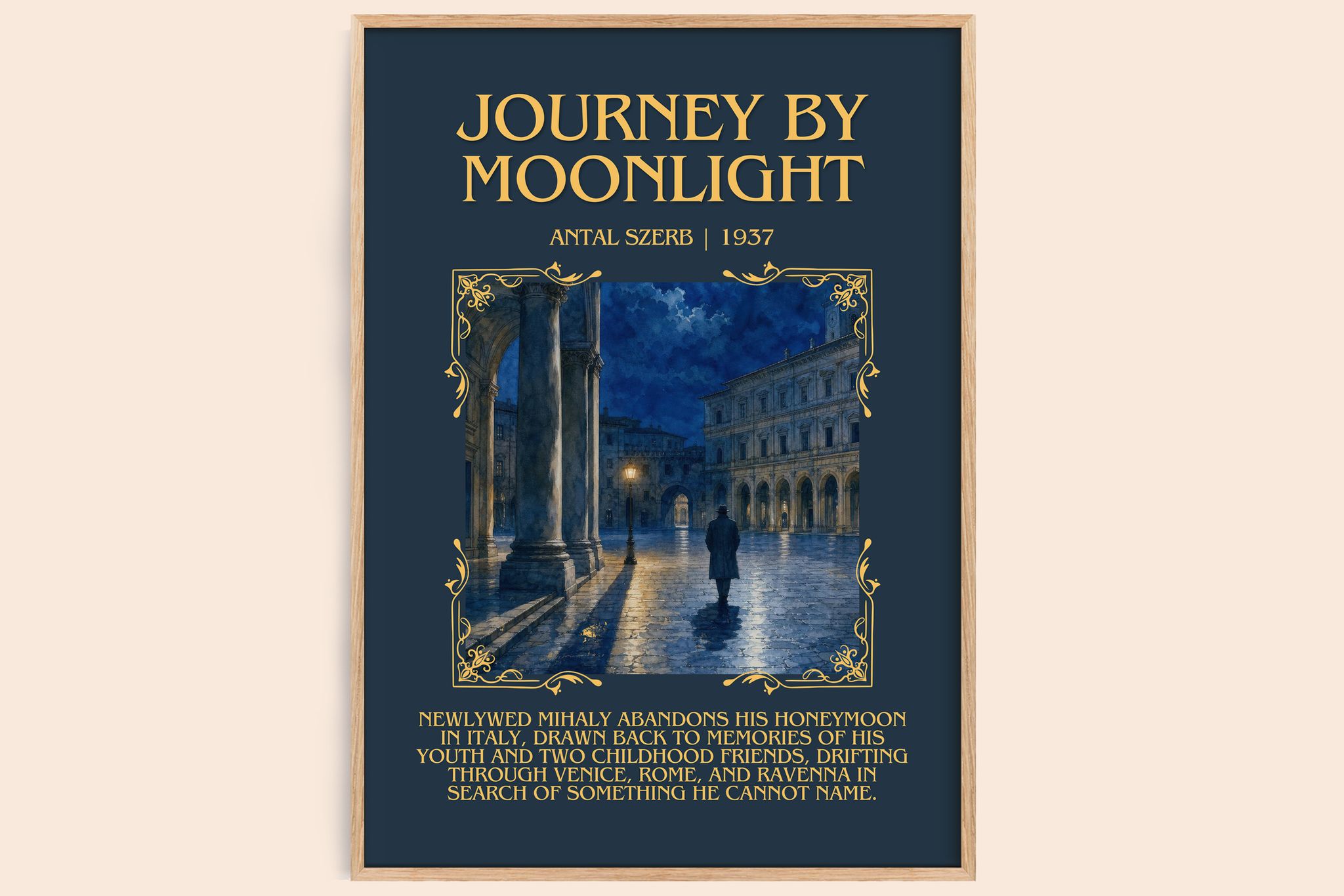 Journey by Moonlight Minimalist Book Poster by Antal Szerb