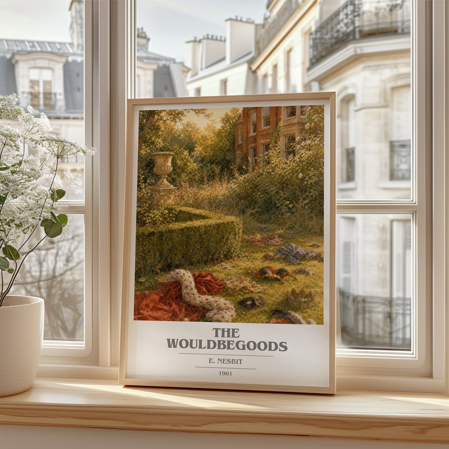 The Wouldbegoods book cover poster colour and style options – E. Nesbit book art