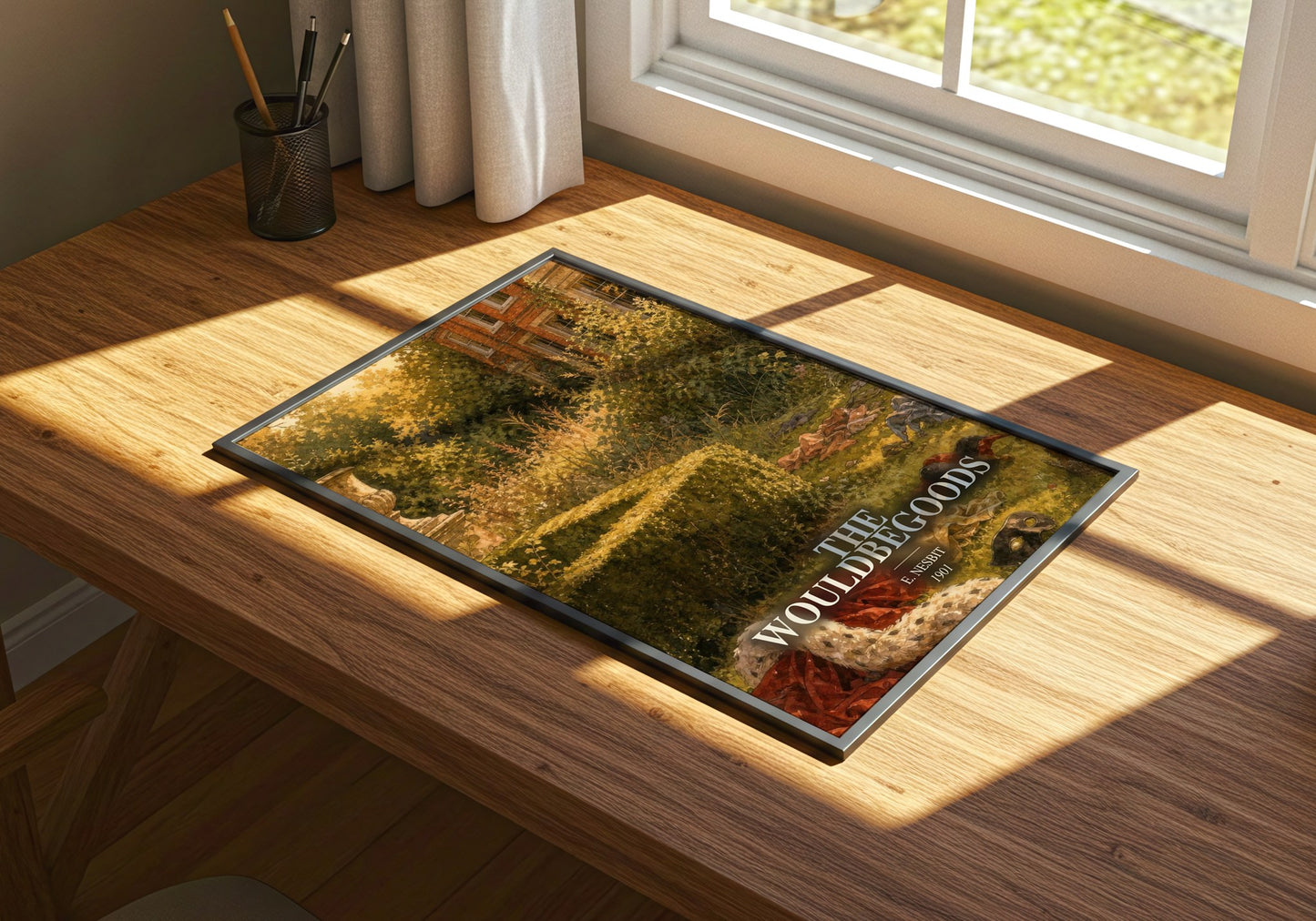 The Wouldbegoods watercolour book poster framed on wall – childrens wall art