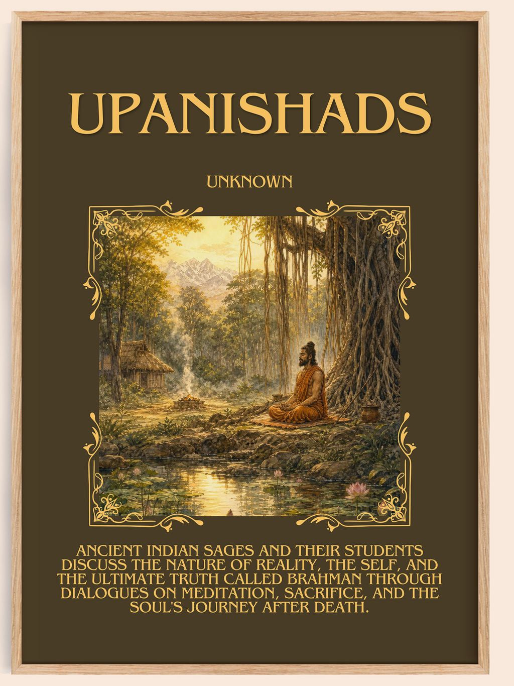 Upanishads Minimalist Book Poster by Unknown – book poster