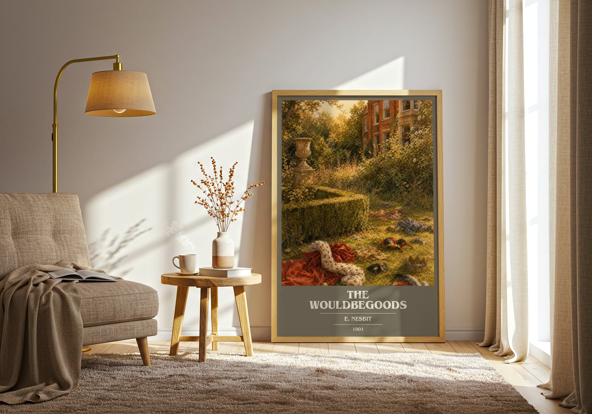 The Wouldbegoods book cover print on bookshelf – E. Nesbit fan gift