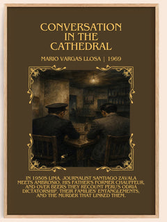 Conversation in the Cathedral Minimalist Book Poster by M. Llosa – book poster