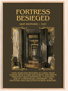 Fortress Besieged Minimalist Book Poster by Qian Zhongshu – book poster