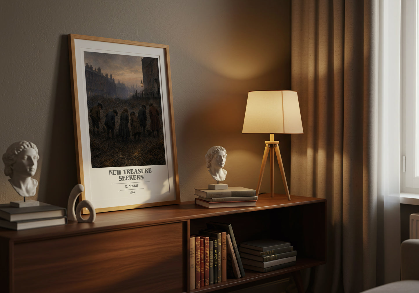 New Treasure Seekers book cover book poster framed on wall – childrens wall art