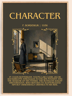 Character Minimalist Book Poster by F. Bordewijk – book poster