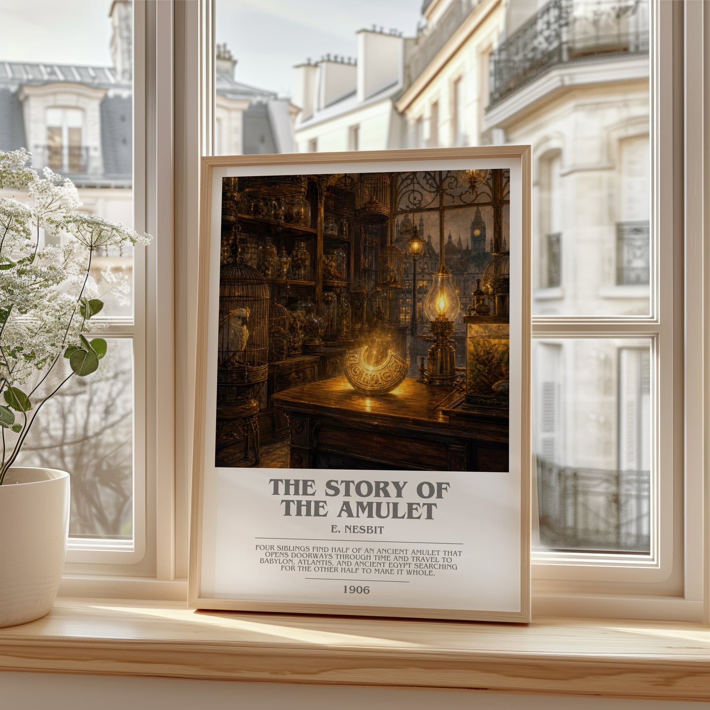 The Story Of The Amulet bookish poster colour and style options – E. Nesbit book art