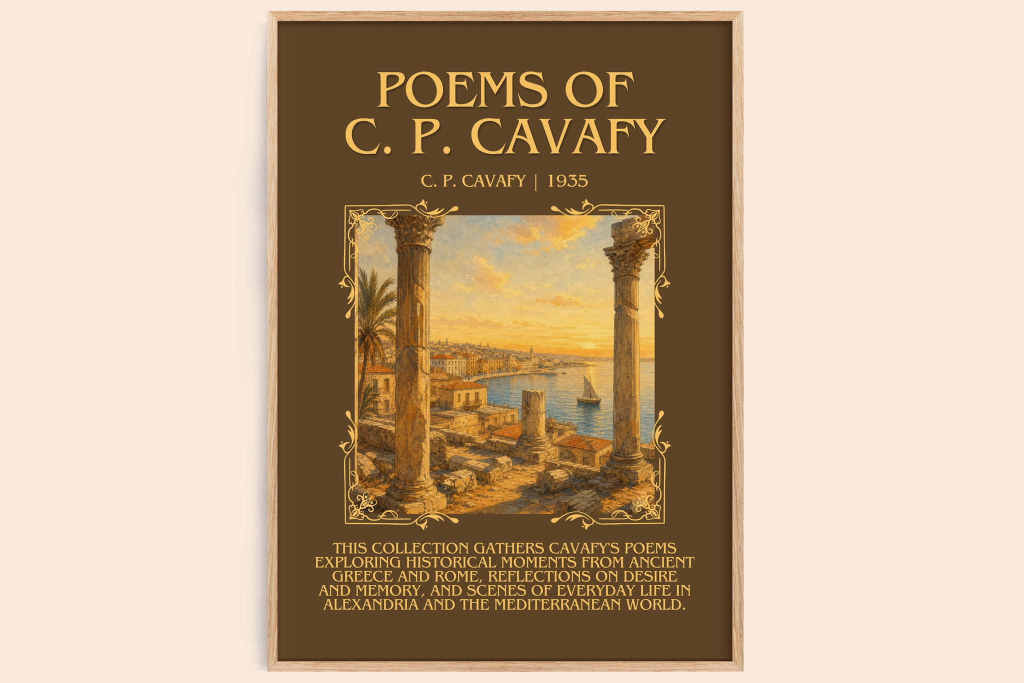 Poems Of C. P. Cavafy Minimalist Book Poster by C. P. Cavafy