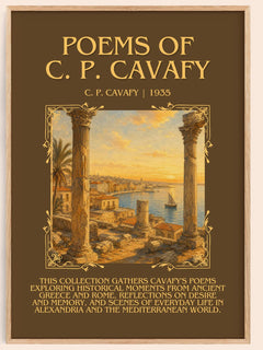 Poems Of C. P. Cavafy Minimalist Book Poster by C. P. Cavafy – book poster