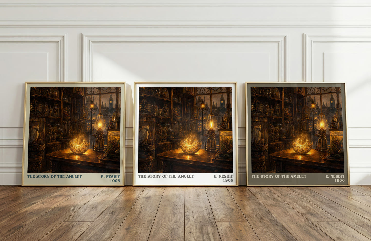 The Story Of The Amulet literary art print colour and style options – E. Nesbit book art