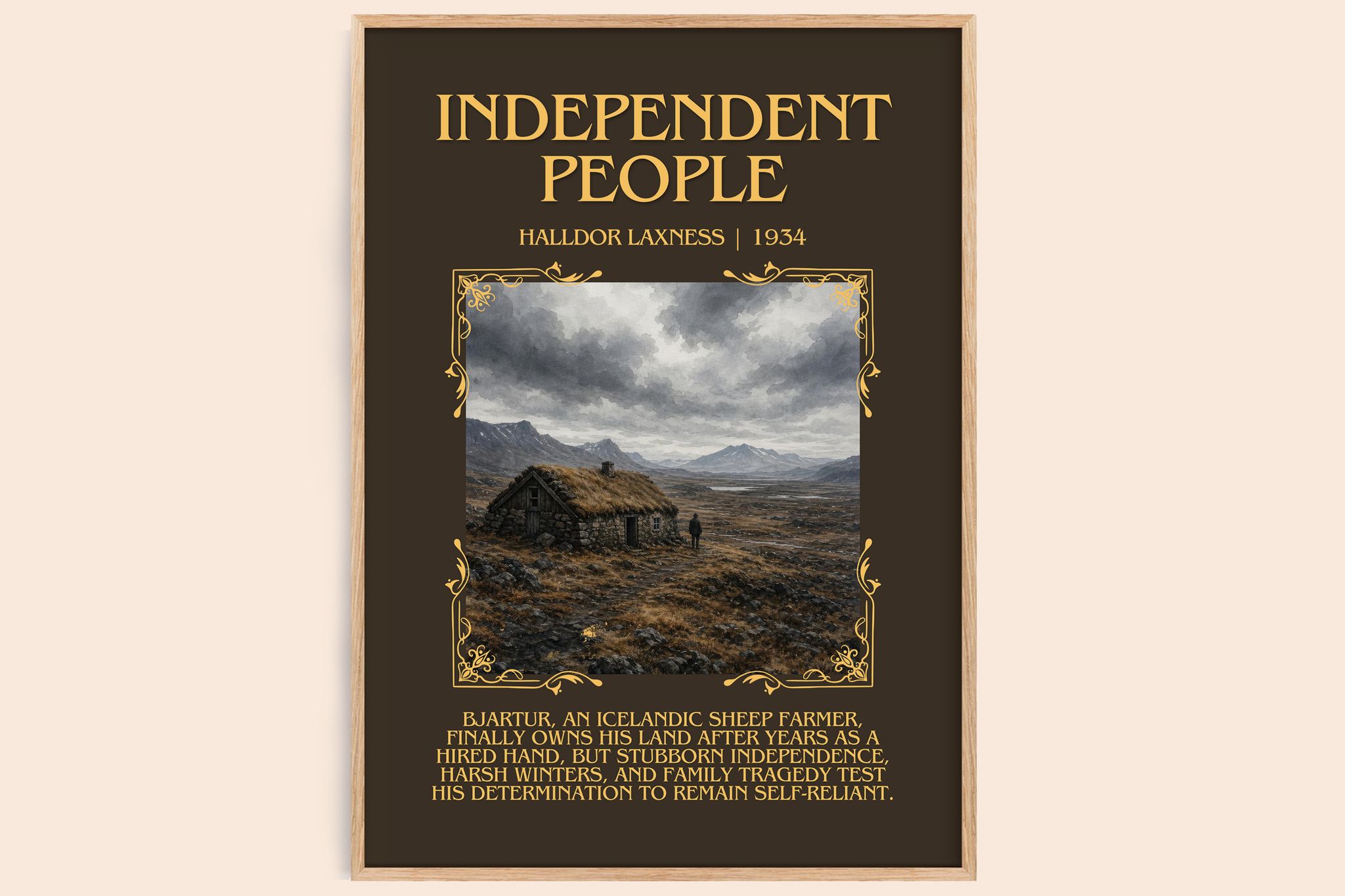 Independent People Minimalist Book Poster by Halldor Laxness