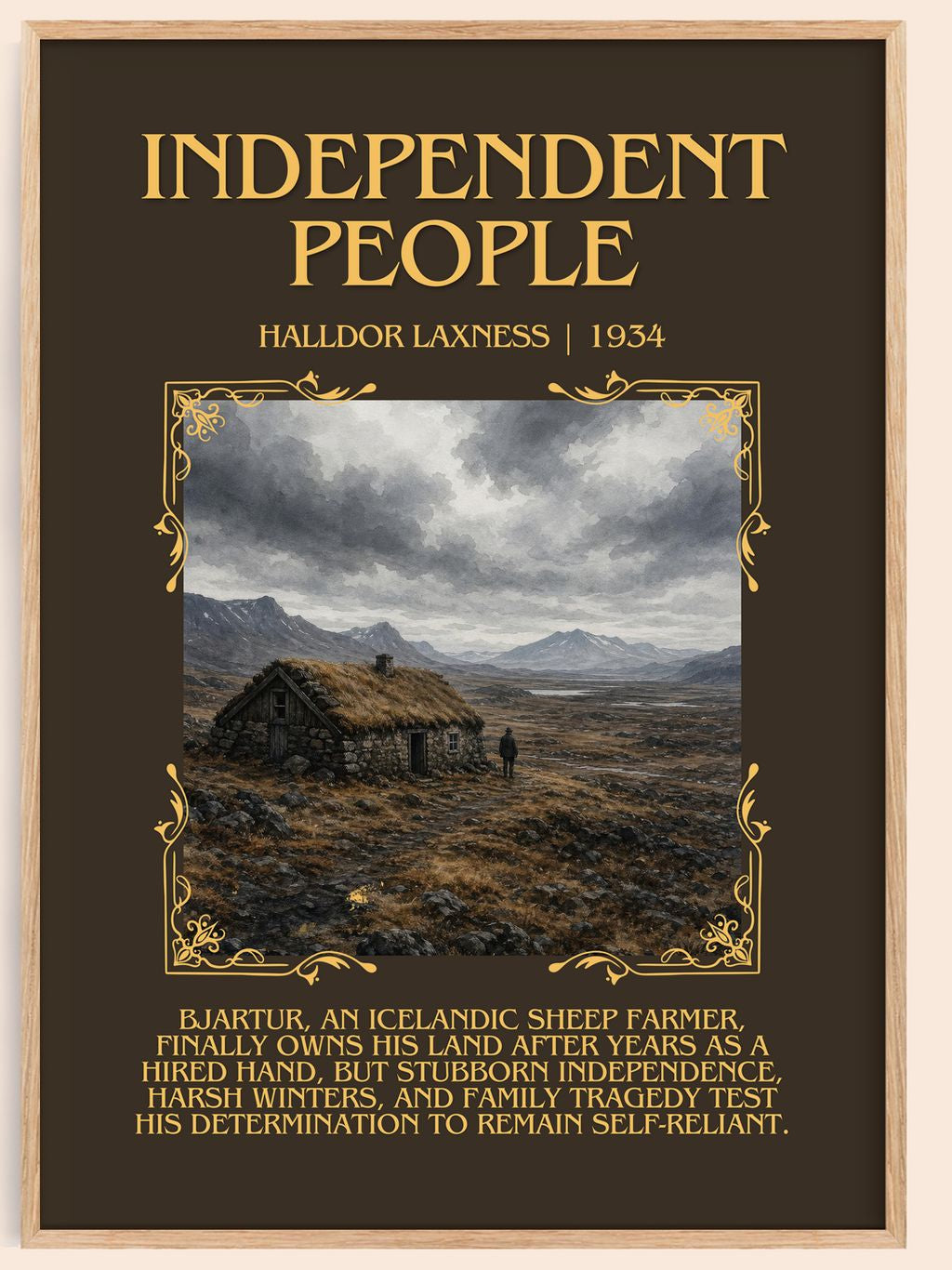 Independent People Minimalist Book Poster by Halldor Laxness – book poster