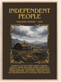 Independent People Minimalist Book Poster by Halldor Laxness – book poster